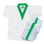 V-NECK SET WITH GREEN TRIM