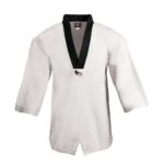 Ribbed Taekwondo Top - Black and White