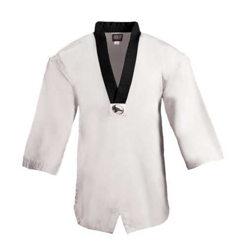 Ribbed Taekwondo Top - Black and White