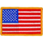 AMERICAN FLAG - GOLD BORDER