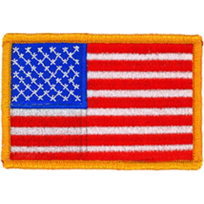 2134_1 AMERICAN FLAG - GOLD BORDER - Image 1