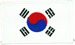 SM KOREAN FLAG-WHITE BORDER