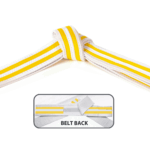VELCRO WHITE BELT WITH DOUBLE STRIPE