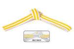 VELCRO WHITE BELT WITH DOUBLE STRIPE