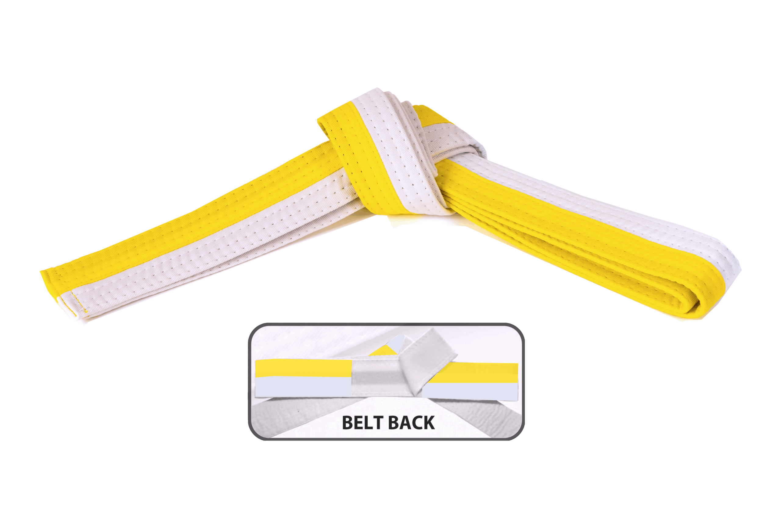 VelcroBelts-Half White Half Yelllow VELCRO HALF&HALF BELTS - Image 1