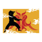 KARATE BLACK SILUETTE